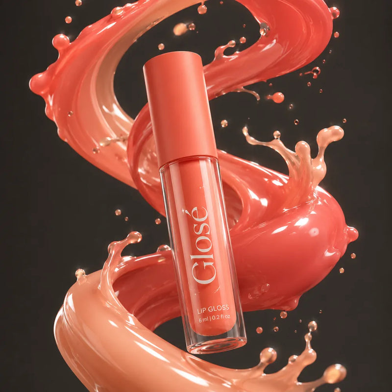 Glazed Coral Lip Gloss — texture shot